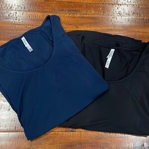 Two Soma Cool Nights Short-sleeve shirts. Navy and Black.
